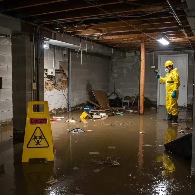 Flooded Basement Electrical Hazard in Oak Park, IL Property